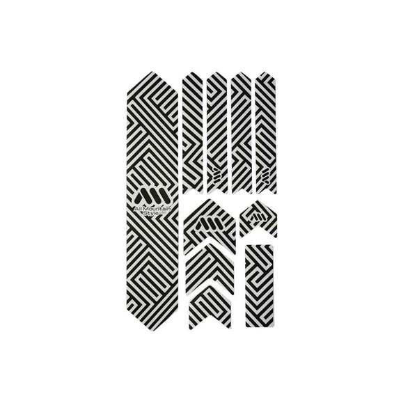 All Mountain Style Honeycomb Bicycle Frame Guard XL - Maze - AMSFG2MABK