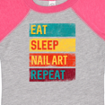 thumbnail image 4 of Inktastic Nail Tech Eat Sleep Nail Art Repeat Boys or Girls Baby Bodysuit, 4 of 5