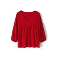 thumbnail image 2 of Sunloudy - Camiseta de verano con cuello en V para mujer, casual, manga larga, color sólido, túnica holgada Sunloudy  moda, 2 of 10