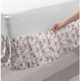 thumbnail image 2 of Abstract Bed Skirt, Love Themed Pattern with Items and Heart Filament Valentine's Day, Elastic Bedskirt Dust Ruffle Wrap Around for Bedding Decor, 4 Sizes, Warm Taupe Pale Eggshell, by Ambesonne, 2 of 2