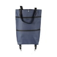 thumbnail image 1 of Carrito de compras plegable multifuncional con tirador manual, carrito de compras portátil compacto, bolsa, escalera, carrito de compras de supermercado, 1 of 5