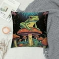 thumbnail image 2 of JRXY  Frog Mushroom a Blessing Throw Pillow Case, Funny Animal Decor,Motivational Encouragement Quote for Living Room Bedroom Couch Sofa,Gifts for Frog Lovers White, 2 of 5