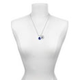 thumbnail image 3 of Delight Jewelry 12mm Crystal Rivoli - Blue Silvertone Script Initial Disc - D - Charm Necklace, 20"+3", 3 of 4