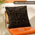 thumbnail image 2 of Sanmadrola Pillow Covers 18x18 Plush Leopard Throw Pillow Cover Faux Rabbit Fur Cozy Super Soft Decorative Throw Pillows for Couch Bed and Home Decor, 2 Pack, 2 of 8