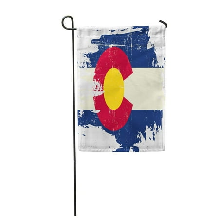 Paired Patio Homes Colorado Springs KDAGR Denver Scratched Colorado Flag of Springs Centennial Historic States Garden Flag Decorative Flag House Banner 12x18 inch ()