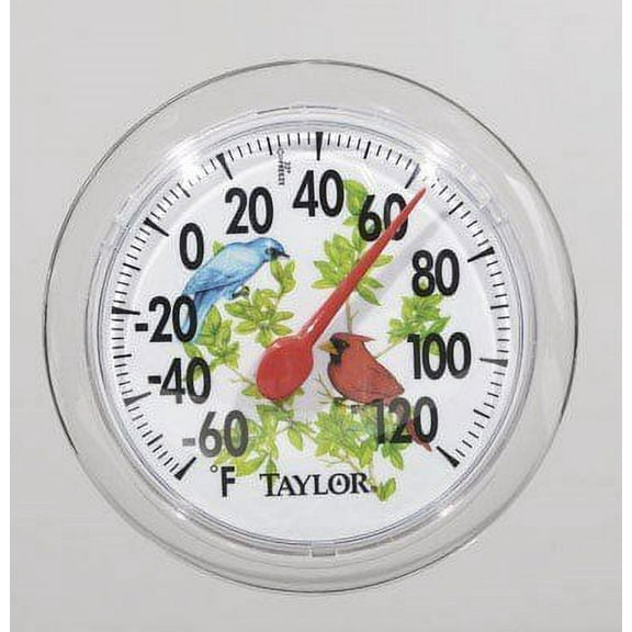 Taylor Thermometer Indoor/Outdoor -60 To 120 Deg F 6" Dia. Clear10