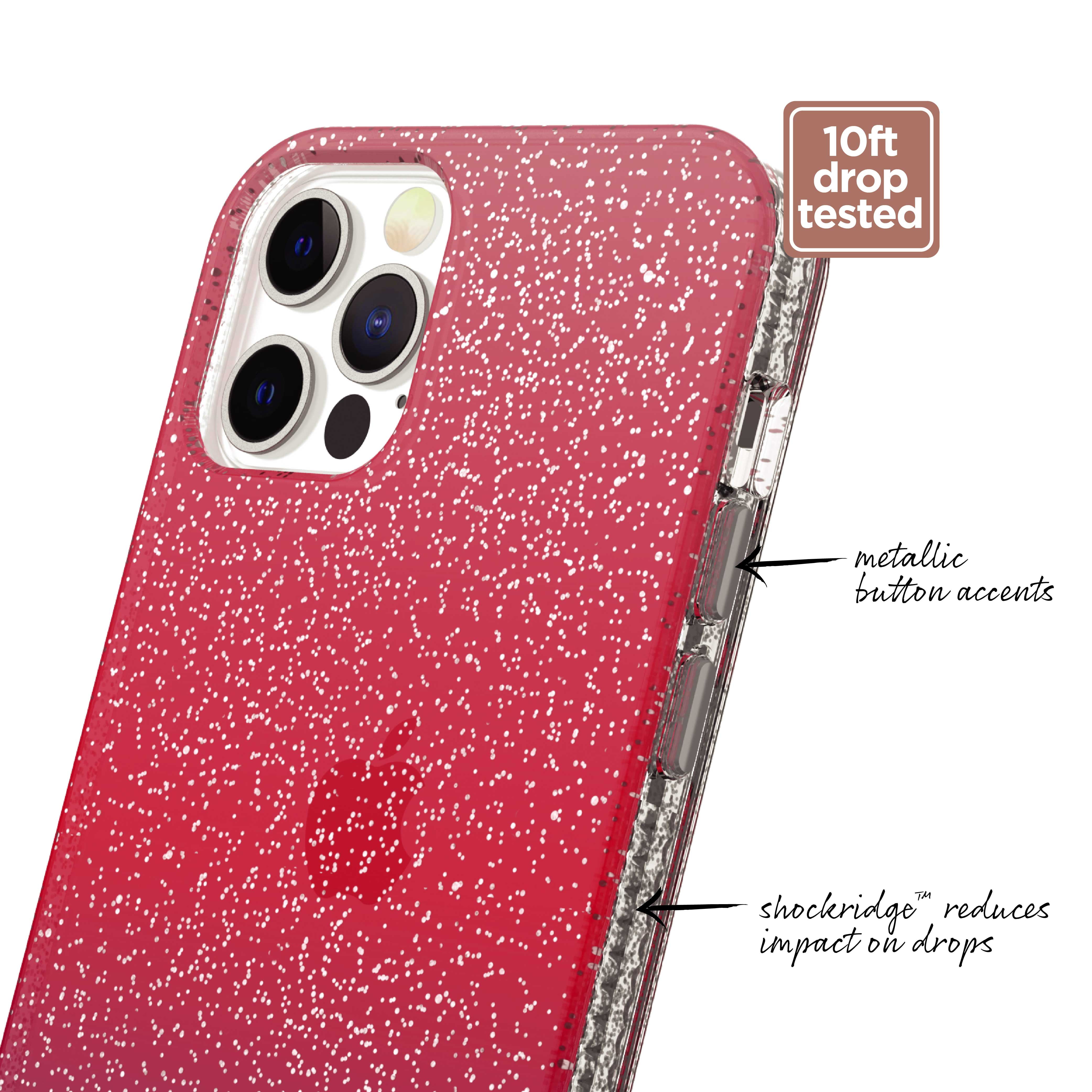 Fashion Phone Case for iPhone 12 Pro Max, Purple and Pink Ombre Glitter