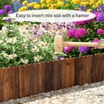 thumbnail image 5 of Wooden Garden Fence Edging Border for Flower Beds, 11.8'' H x 48'' L (3 Pack, 12 Ft Total) -  & Decorative Landscape Fencing, 5 of 6