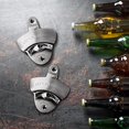 thumbnail image 5 of ORBLUE Wall-Mounted Bottle Openers - Stainless Steel, Mountable Beverage, Beer, Soda Caps Remover - Mounting Hardware Included, 2-Pack, Army Gray, 5 of 9