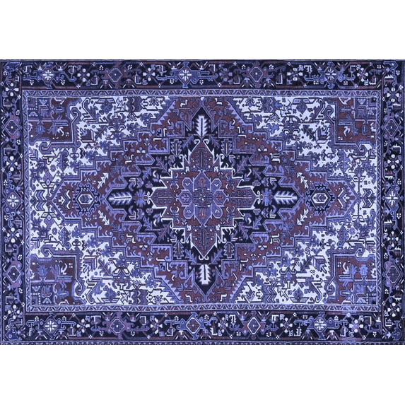 Ahgly Company Indoor Rectangle Persian Blue Traditional Area Rugs, 7' x 9'
