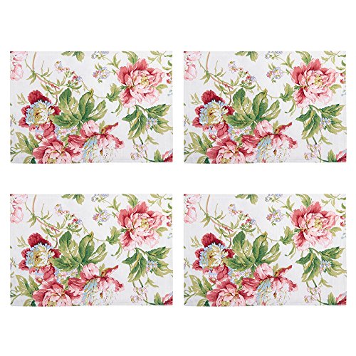 Waverly Forever Yours Pink Floral Placemats, Set of 4