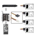 thumbnail image 2 of HUGFEGWE 4 SATA HDD SSD Module de Contrôle de Commutateur d'Alimentation avec Support PCI 120mm CJ25311-8469, 2 of 8