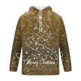 thumbnail image 4 of Men’s Pullover Hoodie Christmas Tree Print Long Sleeve Casual Hooded Sweatshirt Loose Fit Holiday Graphic Top Earthy Yellow 2XL, 4 of 4