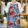 thumbnail image 5 of Women Men Adjustable Bib Apron with Pockets Pioneer Colorful Floral Cooking Kitchen Aprons, 5 of 7