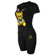 thumbnail image 3 of Lovelywholesale Women's Casual Cartoon Print Black Two-piece Shorts Set, 3 of 4