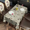 thumbnail image 2 of Beige Leaf Butterfly Pattern Rectangle Tablecloth 60"x120",Waterproof Polyester Rectangle Table Cloth, Wipeable Spillproof Polyester Tablecloth for Dining, Camping, Indoor and Outdoor, 2 of 6