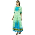 thumbnail image 6 of Bimba Flaired Kurti Printed Cotton Kurta With Pom-Poms Classic Chic Maxi Dress, 6 of 9