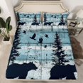 thumbnail image 2 of jejeloiu Jungle Bear Full Size Sheets,Rustic Mallard Duck Bed Sheets For Girls Boys 4-Piece, 2 of 7