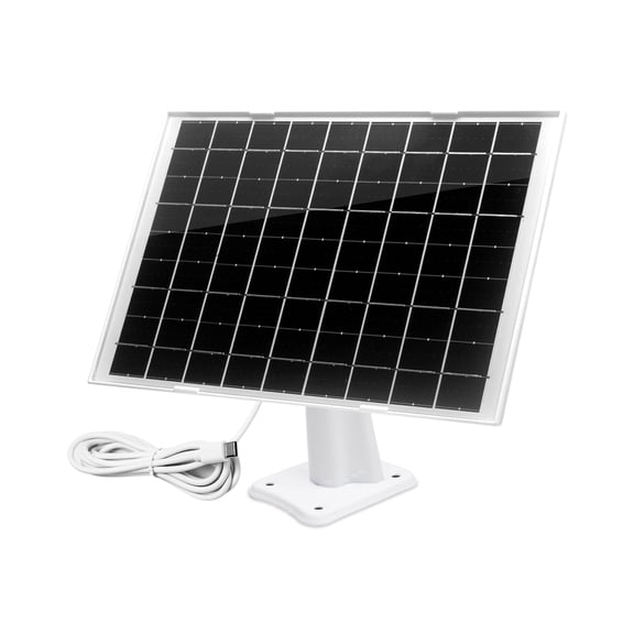 GANHO Waterproof Solar Panel 7W 5V, 4M USB Cable Solar Charger, Continuous Power for Rechargeable Battery Security Cameras