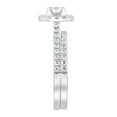 thumbnail image 4 of Unique Moments 1 Ct Lab Grown Diamond Wedding Bridal Set in 10K White Gold for Women (J, SI-I1), 4 of 13