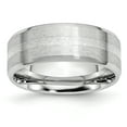 thumbnail image 1 of Cobalt 925 Sterling Silver Inlay Edge 8mm Wedding Band Ring Man Precious Metal   For Dad Mens  For Him, 1 of 10