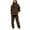Brown, variant on Womens CALIFORNIA City Zip Up Hoodie and Sweatpants Set Womens Sweatsuits Outfits 2 Piece Track Suits Jogging Suits Light Gray L