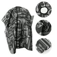 thumbnail image 3 of Unique Bargains 1 Pc Comb Pattern Hair Cut Barber Cape for Hair Cut Black White, 3 of 6
