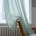 thumbnail image 3 of Rod Pocket Window Treatment Vintage Rustic Farmhouse Drapes for Living Bedroom, 1 Panel 59" W x 84" L, Green, 3 of 5