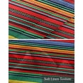 thumbnail image 6 of Boho Red Stripes Kitchen Valances for Windows Farmhouse Linen Window Valance Curtain for Living Room Window Treatment Colorful Mexico Blue Green Yellow Valance Rod Pocket Topper Drape, 60 x 18 Inch, 6 of 6