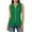 Green, variant on Summer Tops for Womens Trendy Collared Sleeveless Tank Tops Full Zip Front Blouses Slim Fit Textured Shirts Burgundy