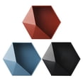 thumbnail image 4 of KAKOWELY Hexagon Shape Wall Floating Shelves Plastic Black For Bedroom 1Pcs 10 x 8.7 x 3.3in, 4 of 11