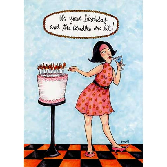 Oatmeal Studios Candles are Lit Funny / Humorous Birthday Card