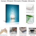 thumbnail image 6 of Zen Wall Art White Lotus Flower Bloom in Water Picture Prints Wall Decor Framed Teal Blue Painting for Yoga Spa Meditation Spiritual Room Decor (12x18in (30x45cm), Zen Artwork-2), 6 of 6