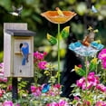 thumbnail image 5 of Metal Flower Bird Feeder with Stake, No Mess Bird Feeder Automatic Bird Feeder, Bird Baths for Outdoors, Bird Cage Feeder, Garden Flower Small Birdbath for Garden Decor 1Pcs, 5 of 9