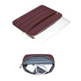 thumbnail image 3 of Funda para portátil MOSISO de 15-15,6 pulgadas, manga abullonada, color rojo vino, 3 of 6