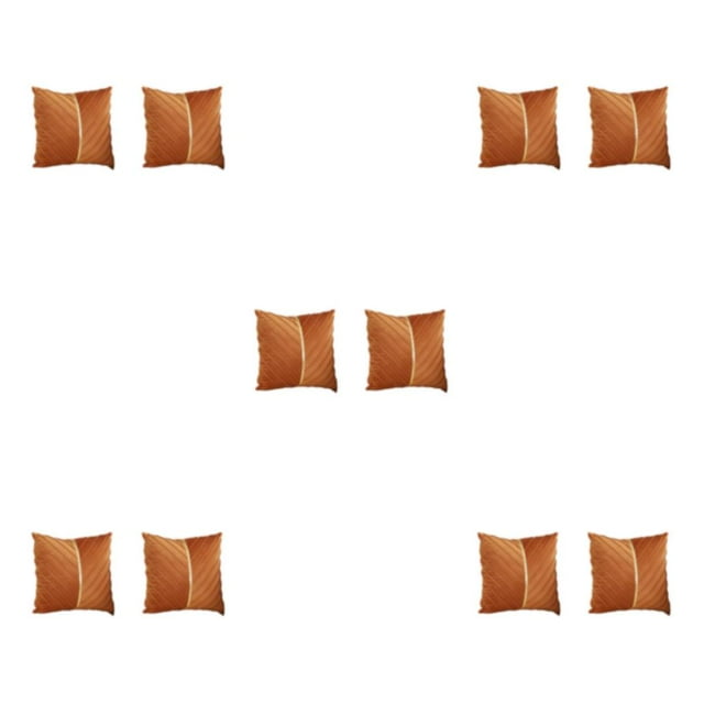 Funda de almohada decorativa Bearachild con rayas doradas 2 piezas color chocolate
