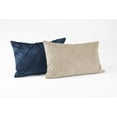 thumbnail image 2 of Lush Decor Velvet Diamond Pintuck Decorative Pillow Cover Navy Single 20x20, 2 of 11