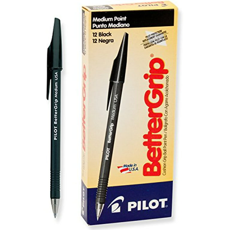 Pilot BetterGrip Ballpoint Pens Fine Point Black (Dozen)-Montgomery Pens  Fountain Pen Store 212 420 1312