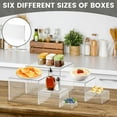 thumbnail image 4 of FKSZLL 6 Pcs Acrylic Box with Hollow Bottom 6 Different Sizes Buffet Risers Stackable Buffet Stands Reusable Food Stands Multifunctional Food Display Risers for Party Buffet Table, 4 of 11