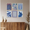 thumbnail image 2 of Blue Madhubani Wall Art Canvas Unframed Painting for Wall Decoration - Wall Paintings for Living Room, Bedroom,Hall,Kids Room (10x13 Inch) Set of 6, 2 of 4