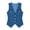 Blue, variant on Women's Retro Denim Sleeveless Vest V Neck Button Down Fitted Waistcoat with Pockets Layering Wear & Street Wear Dark Blue