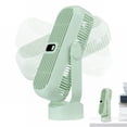thumbnail image 7 of FENGGHAO Small Desk Fan Personal Rechargeable USB 360 Rotating 5 Speed LED Display Portable Fan Green, 7 of 7