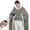 Gray, variant on TRUSTWARMTH Wearable Heated Throw Blanket, Electric Heated Wrap Poncho with Hood Pockets, 6 Heating Levels & 4 Hours Time Settings, Machine Washable, 50 ''x 64'', Grey