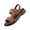 Brown, variant on Xfvqtps Mens Sandals Flats Dual Use Strap Open Toe Soft Sole Non Slip Walking Sports Beach Sandals Black