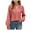 Pink, variant on OSOLU Solid Color Women Dressy Casual Blouses Business Work Tops Long Sleeve V-Neck Pleated Shirts 2025 Fall Dresses