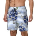 thumbnail image 1 of Balery Turtle with Blue Stones Bañador para hombre, shorts de playa de secado rápido con entrepierna y forro de compresión-Medium, 1 of 6