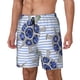 thumbnail image 1 of Balery Turtle with Blue Stones Bañador para hombre, shorts de playa de secado rápido con entrepierna y forro de compresión-X-Large, 1 of 6