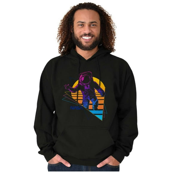 Vaporwave NASA Astronaut Space Jump Hoodie Sweatshirt Women Men Brisco Brands S