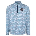 thumbnail image 2 of Men's-Cutter & Buck  Navy Philadelphia Union Traverse Stretch Eco Camo Print Quarter-Zip Top, 2 of 3
