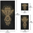 thumbnail image 3 of GZHJMY Ethnic Ornate Totemic Owl with Dream Catcher Black Soft 3 Pieces Towels Set, 1 Bath Towel+1 Hand Towel+1 Washcloth, Multipurpose for Bathroom, Hotel, Gym, Spa and Kitchen, 3 of 5